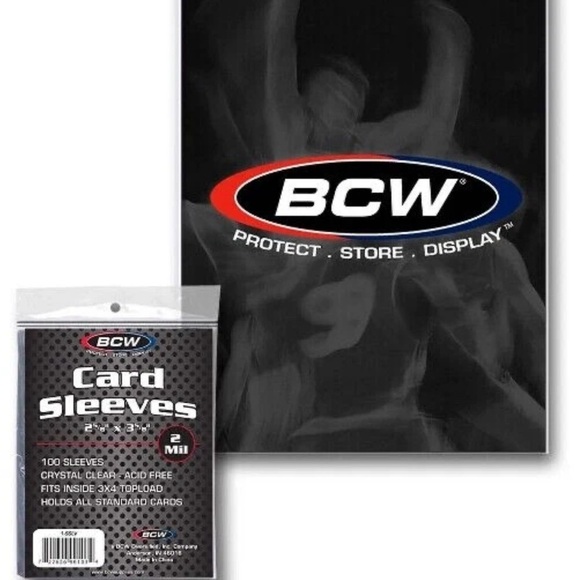 BCW Supplies 2 Mil, Standard Card Trading Card Sleeves, 1-SSL V-100ct. - Picture 1 of 2